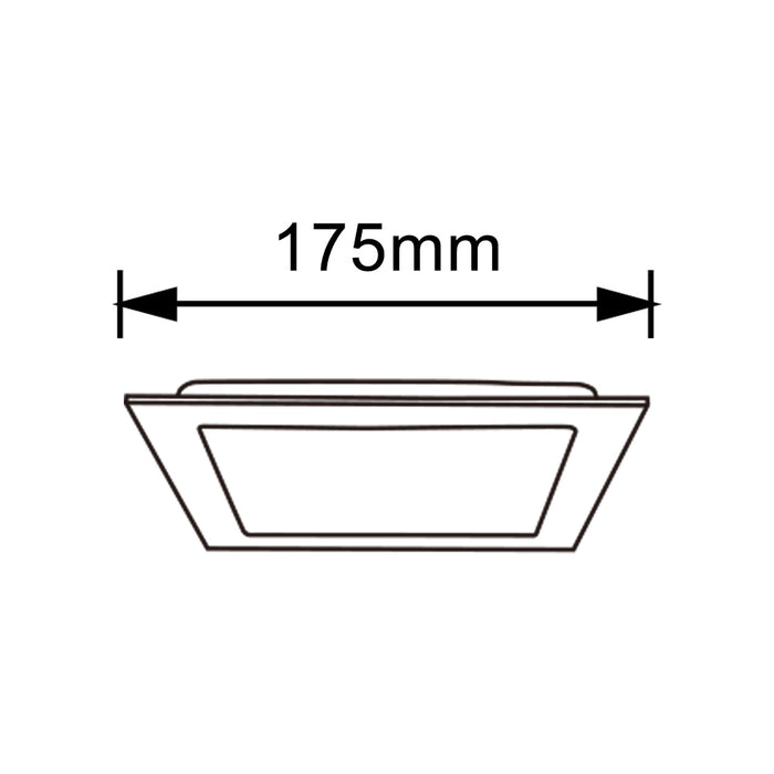 Pannello LED da incasso 12W P-155A-Q3C