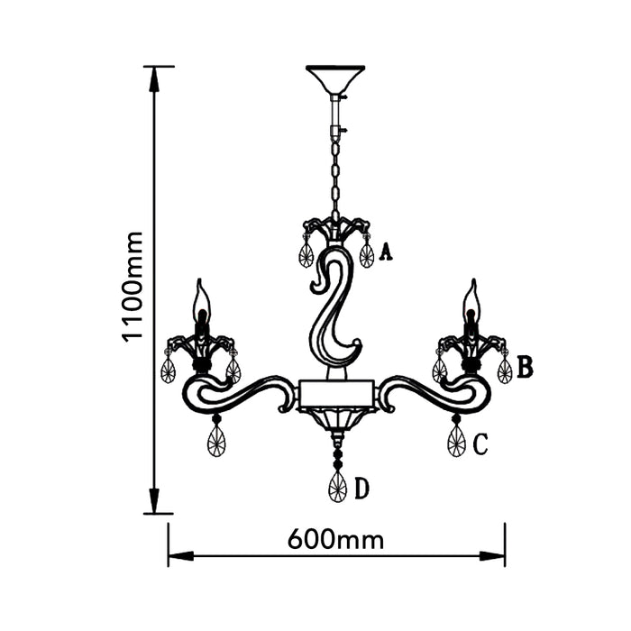 Lampadario E14 A15-5