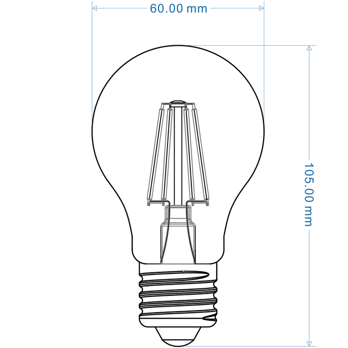 Lampadina LED E27 8W A60-B8N