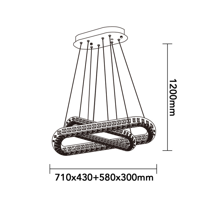 Lampadario led B49-3C