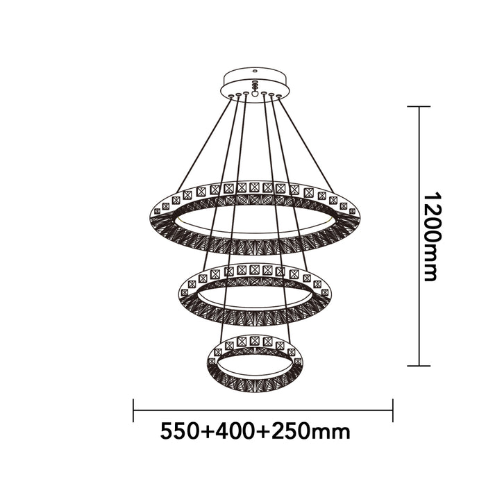 Lampadario led B50-3C