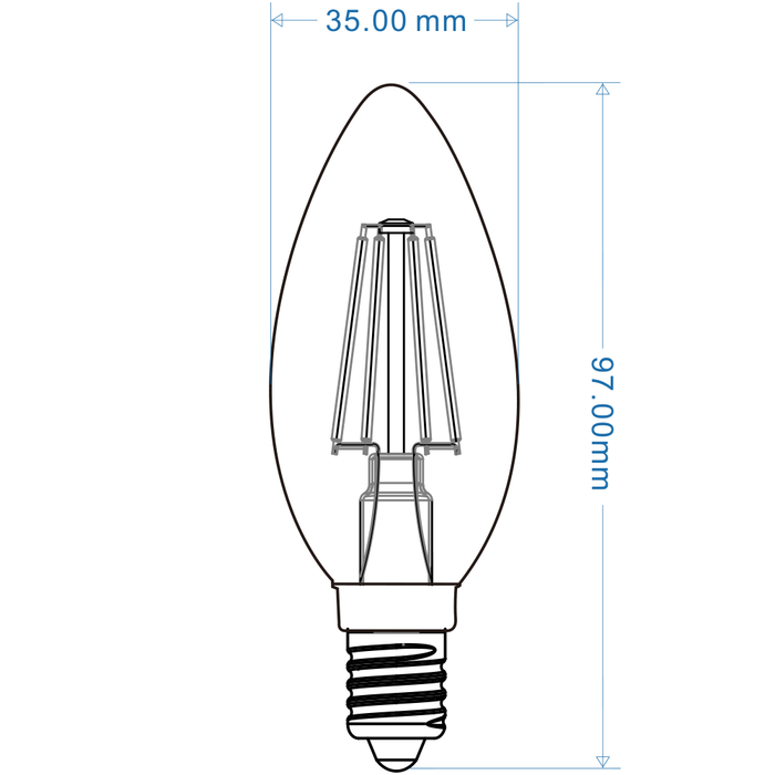 Lampadina LED E14 4W C35-BN