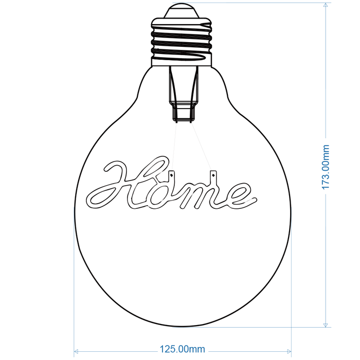 Lampadina LED E27 4W G125-Home