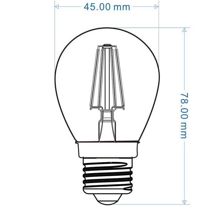 Lampadina LED E27 4W G45A-BC