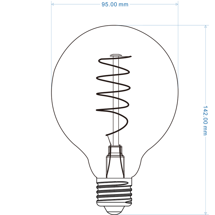 Lampadina LED E27 4W G95-S-OC