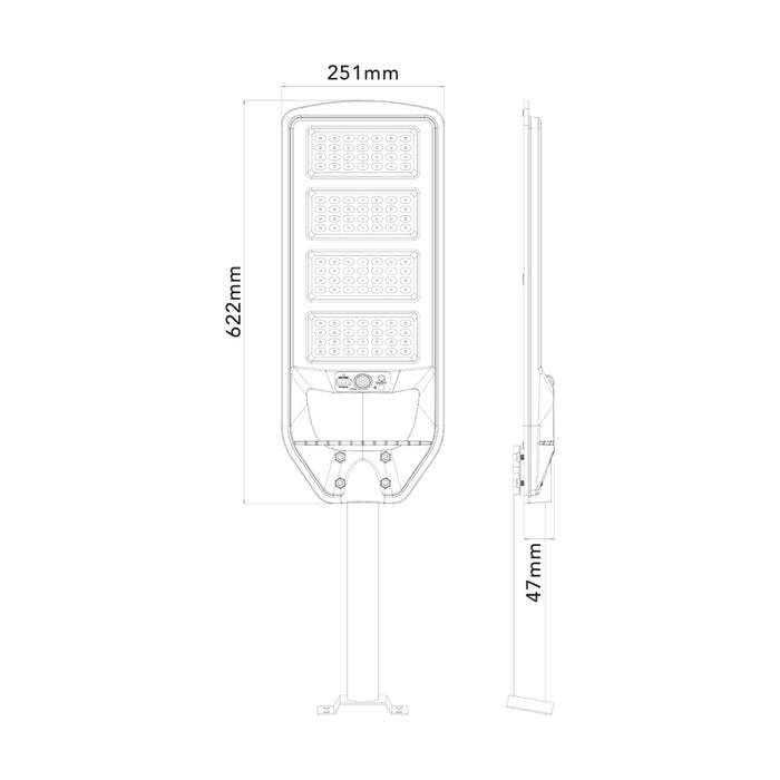 Lampione solare con sensore J02-220W-F