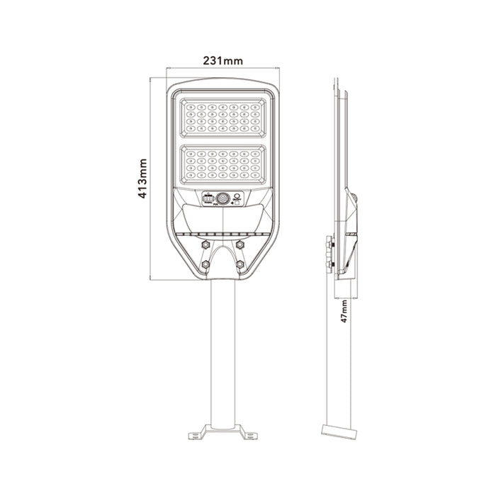 Lampione solare con sensore J02-70W-F