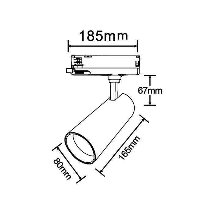 Faretto led binario trifase PT4-30W-BN