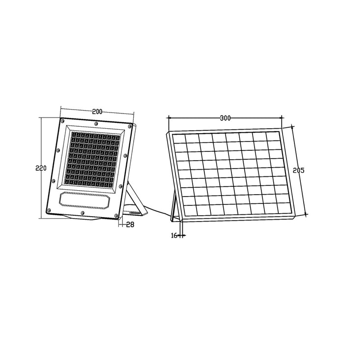 Faretto solare SF516-100W-GF