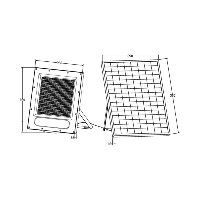 Faretto solare SF516-200W-GN