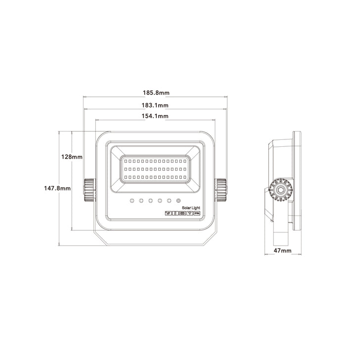 Faretto solare RGB SL-RGB-40W