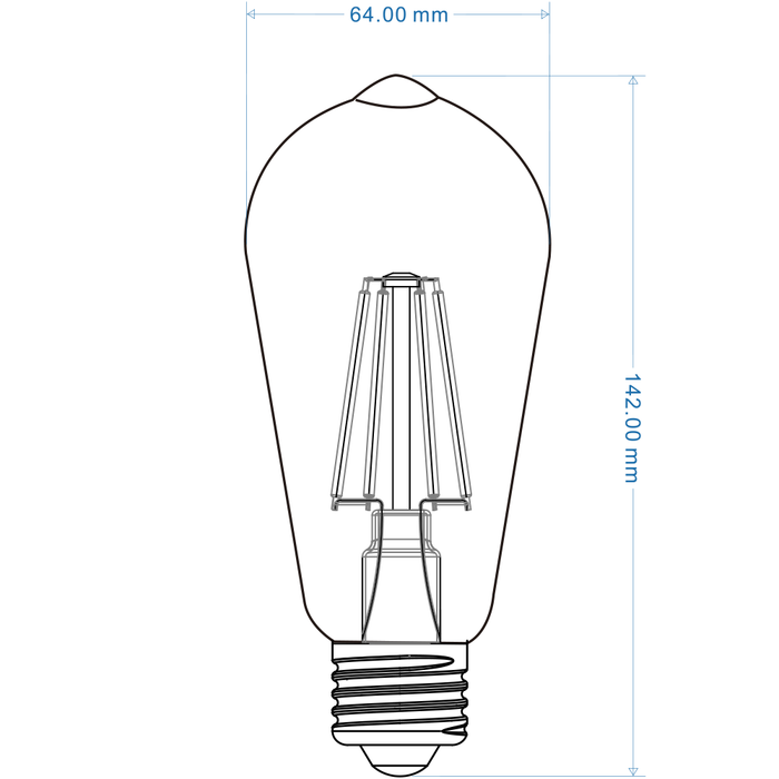 Lampadina LED E27 8W ST64-OC