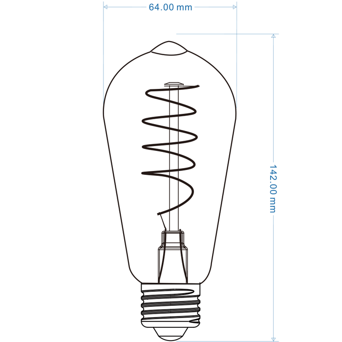 Lampadina LED E27 4W ST64-S-OC