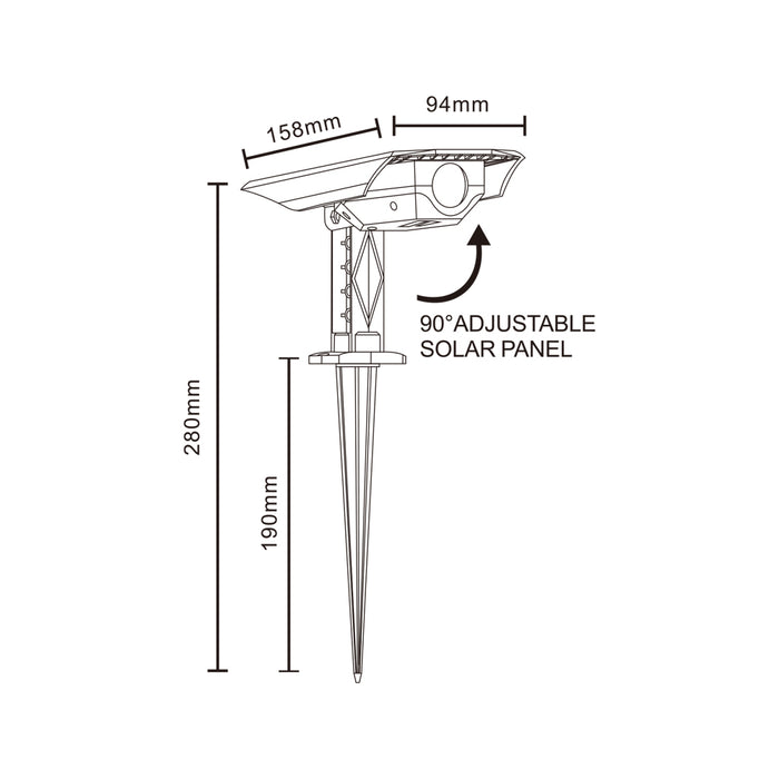 Faretto solare da giardino SW1121-C