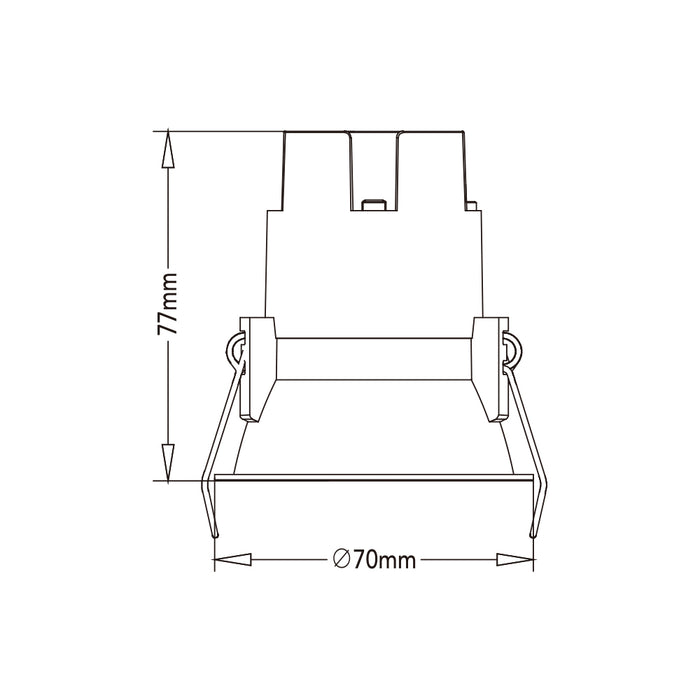 Faretto da incasso TSD002-2F-3C