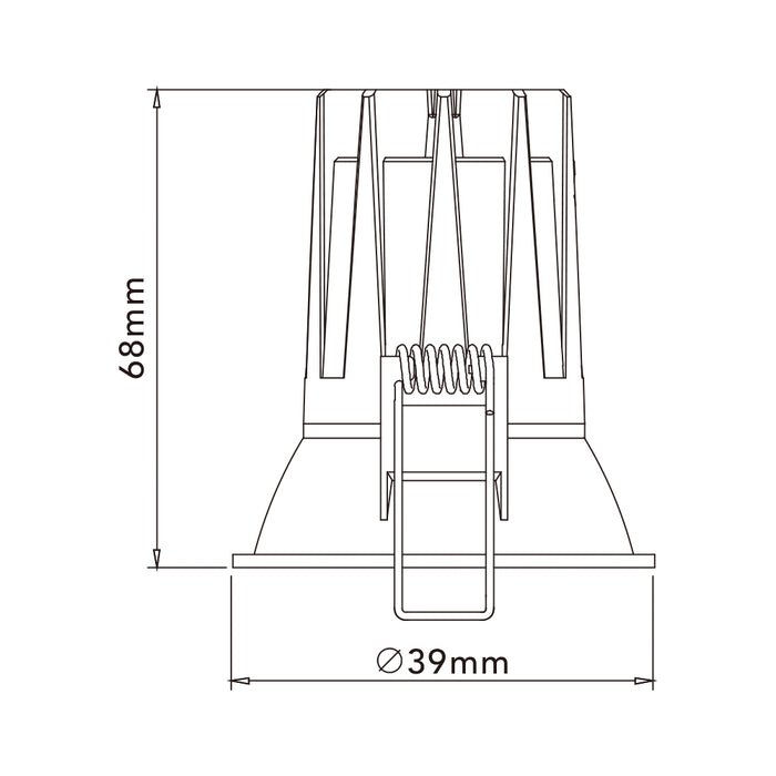 Faretto da incasso TSD011-55-3C