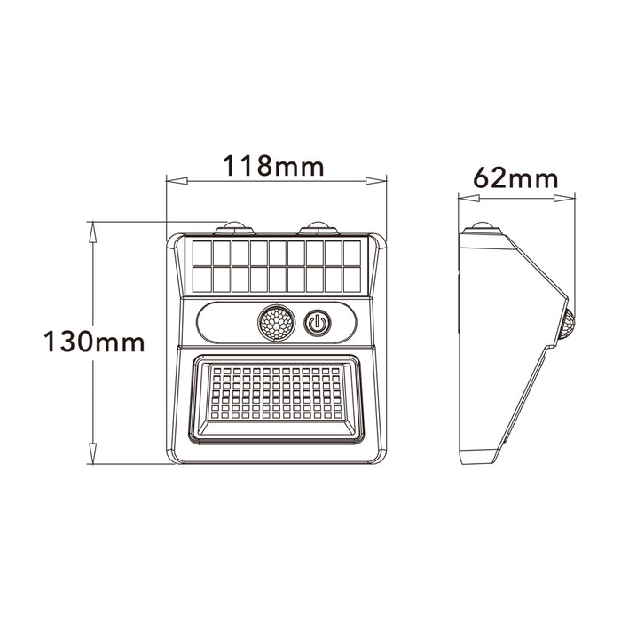 Applique solare con sensore ZQ-BD-002JX