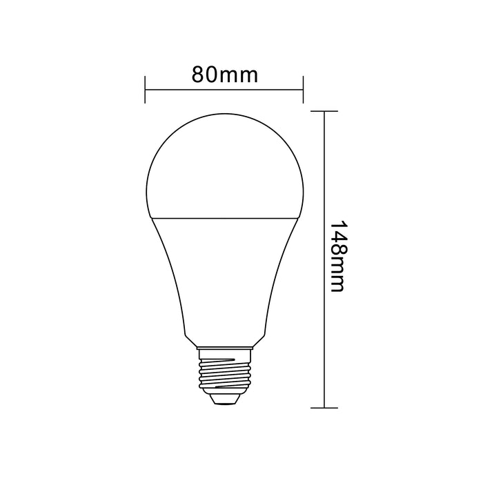 LAMPADINA LED E27 20W A80-20W-N