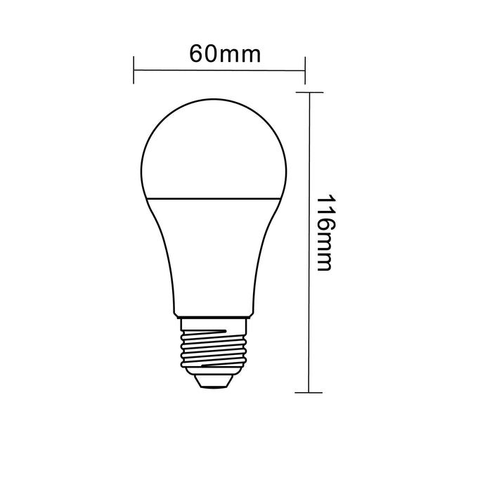 LAMPADINA LED E27 12W A60-12W-N