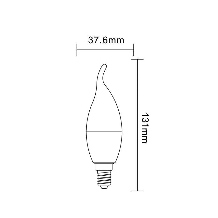 LAMPADINA LED E14 8W C37-08N