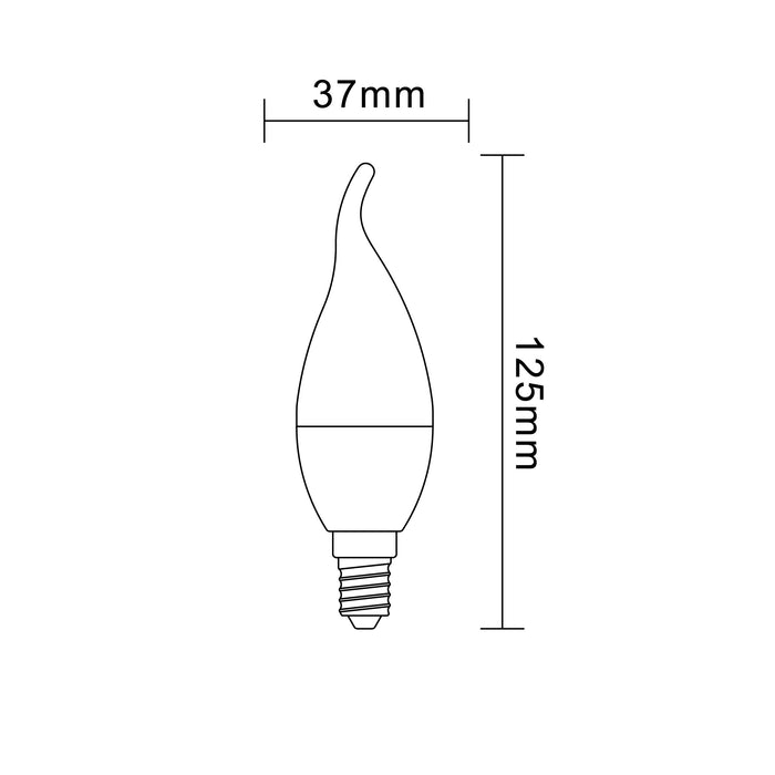 LAMPADINA LED E14 6W C37-03N