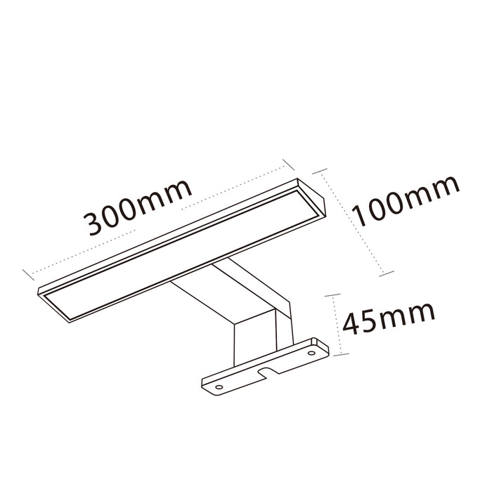 LAMPADA LED DA SPECCHIO 6W 300P-1-AN