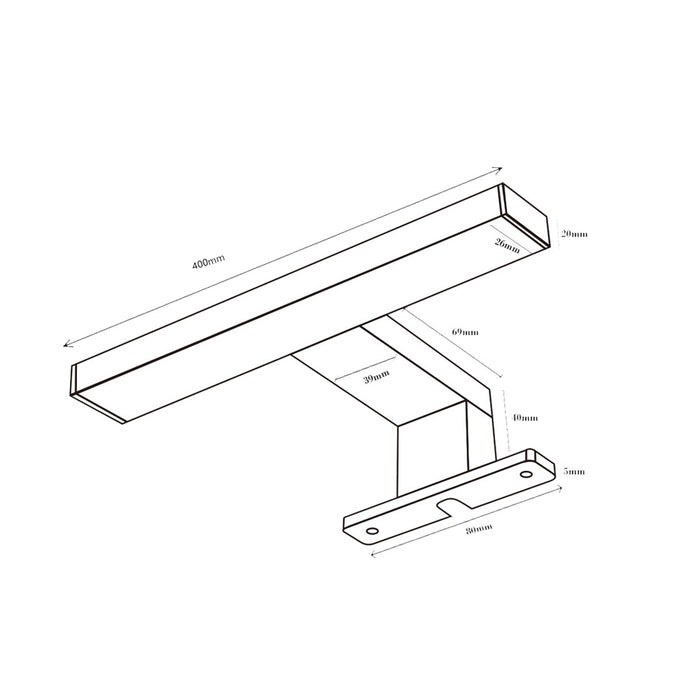 LAMPADA LED DA SPECCHIO 6W 400PC-1-AN