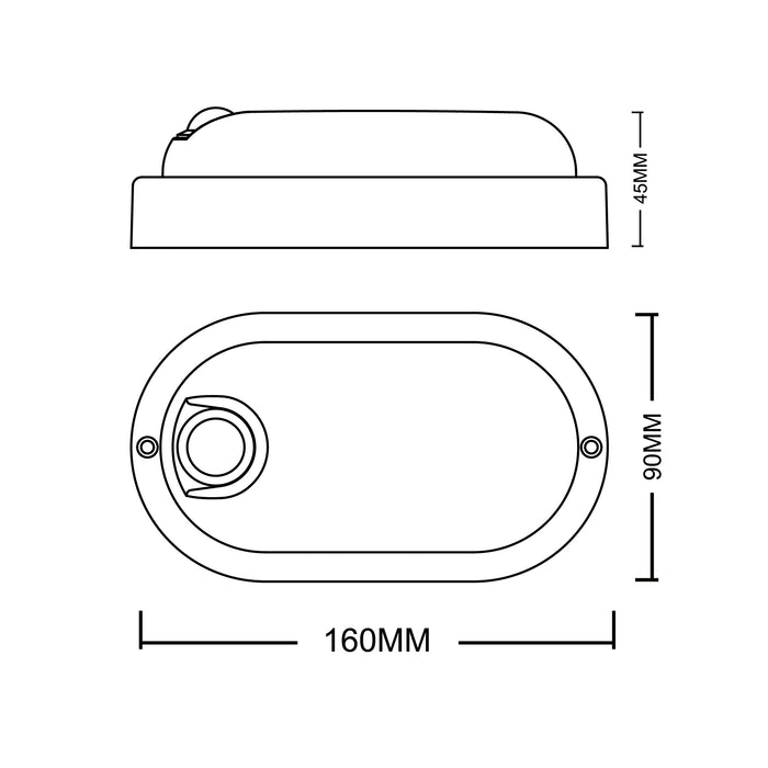 PLAFONIERA CON SENSORE 9W SEN-RD-9F