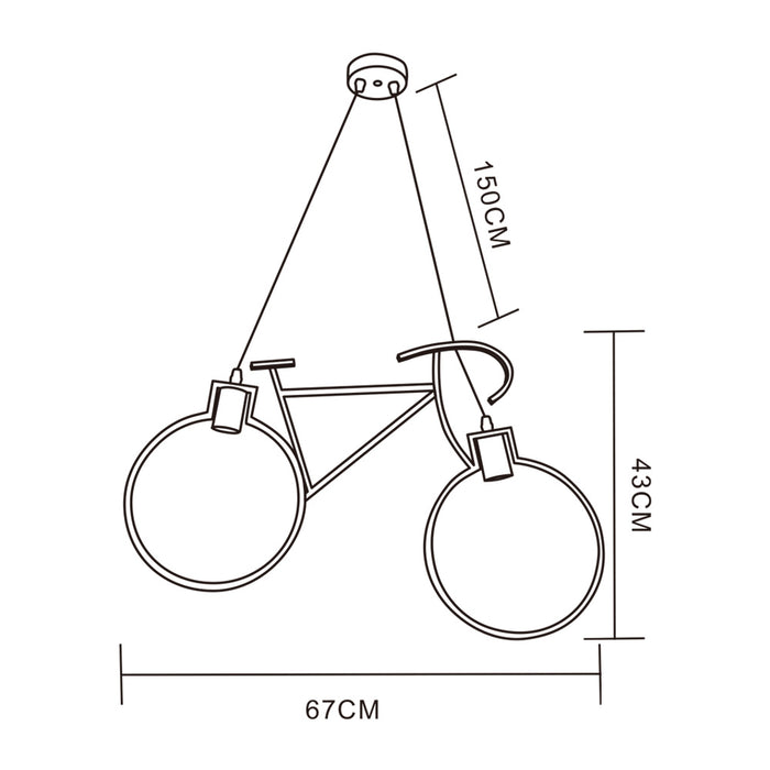 Lampadario cicicletta E27 A10-N