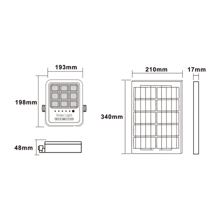 Faretto solare RY-100W-3C