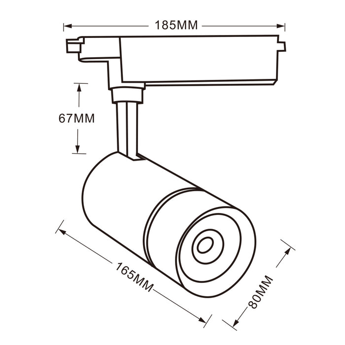 Faretto led binario monofase F-30W-07HC