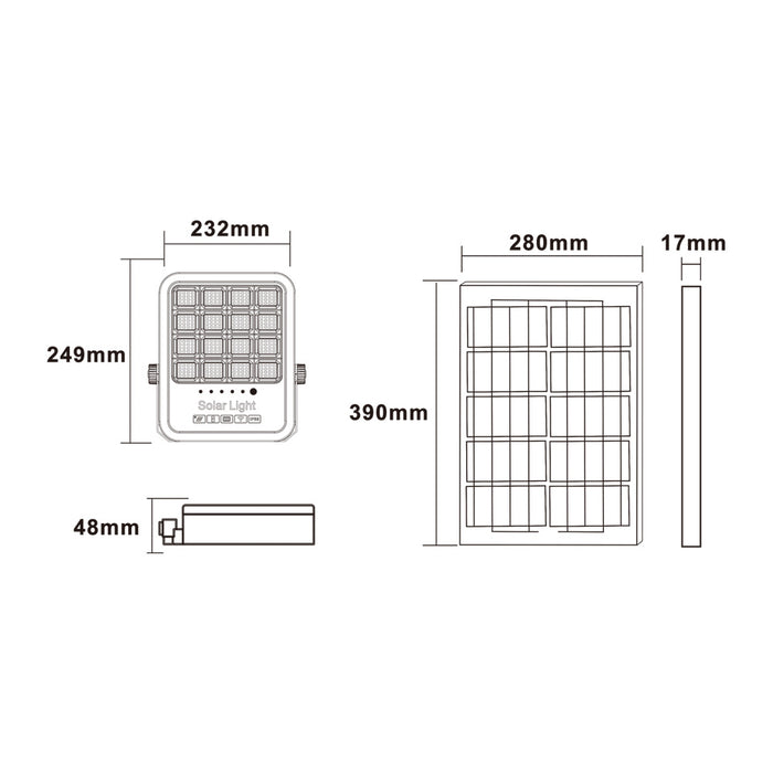 Faretto solare RY-200W-3C