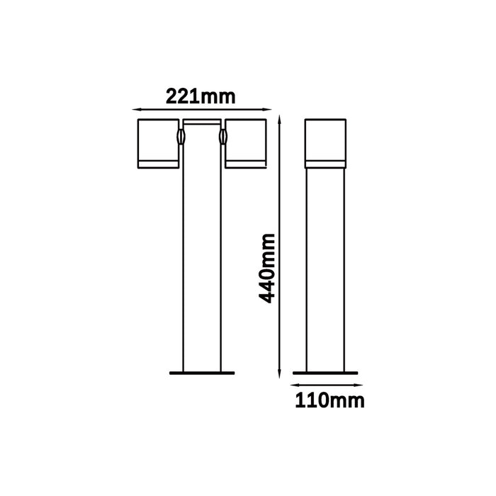 Lampione da giardino GU10 539PB-D440-G