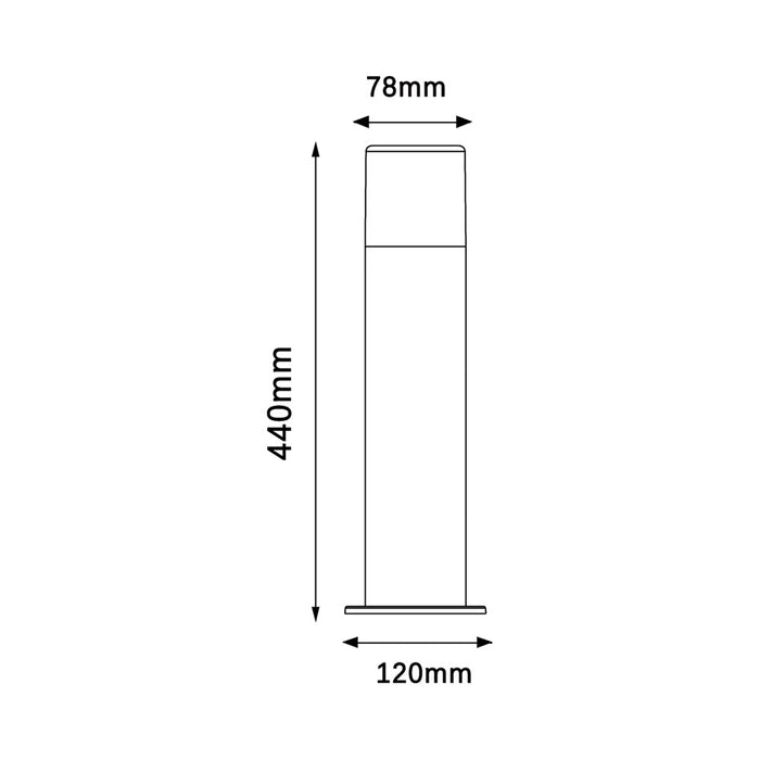 Lampione da giardino E27 529PA-B440-G