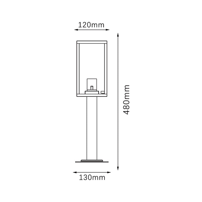 Lampione da giardino E27 518PA-H480-N