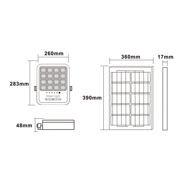 Faretto solare RY-300W-3C